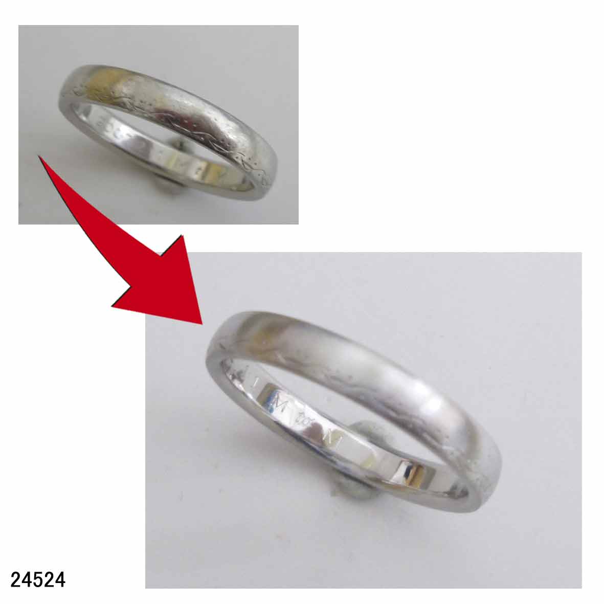 24524結婚指輪サイズ直し 24524