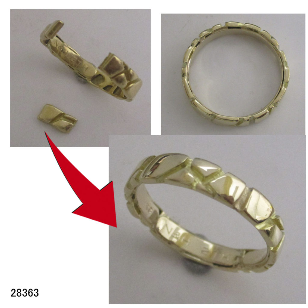 28363K18結婚指輪修理