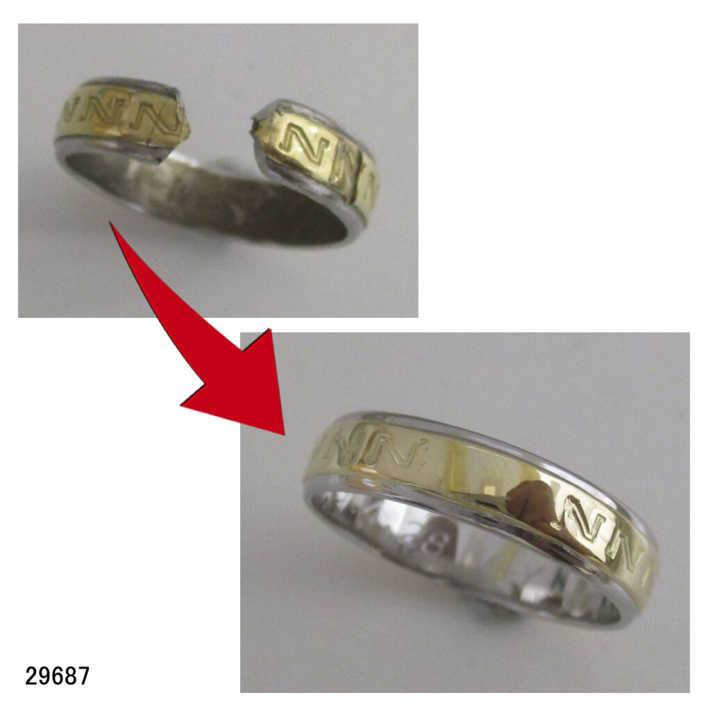 29687K18Ptニナリッチ結婚指輪切断修理サイズ直し