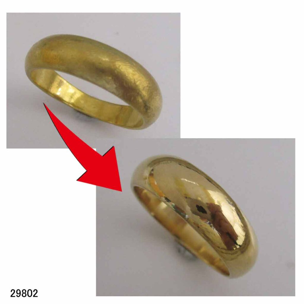 29802K24純金甲丸指輪サイズ直し