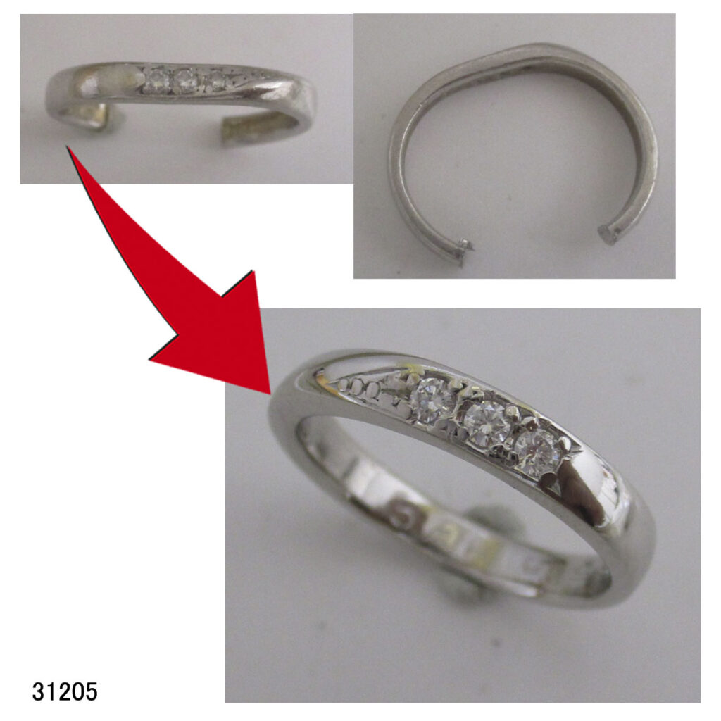 31205Ptダイヤ結婚指輪切断修理サイズ直し