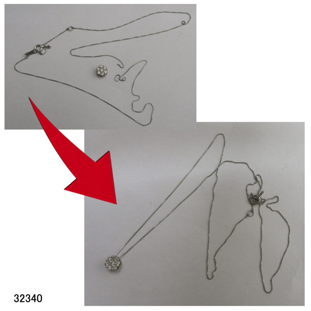 32340Ptダイヤプチネックレス切れ直し修理