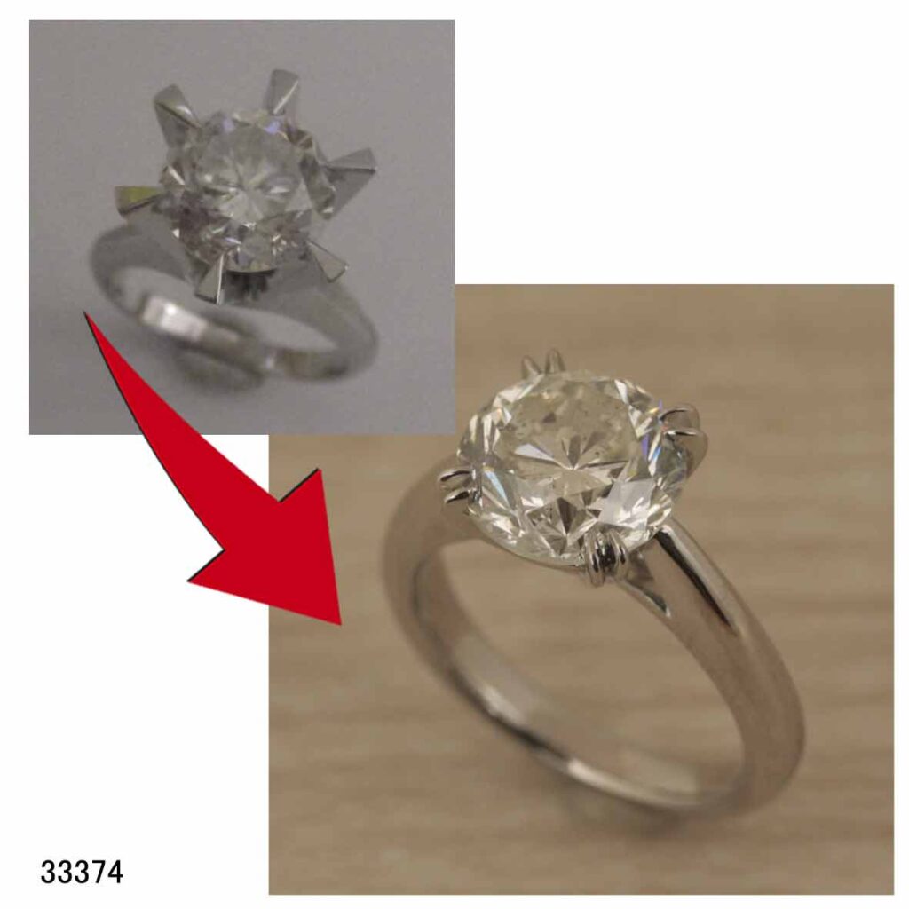33374Ptダイヤリングリフォーム
