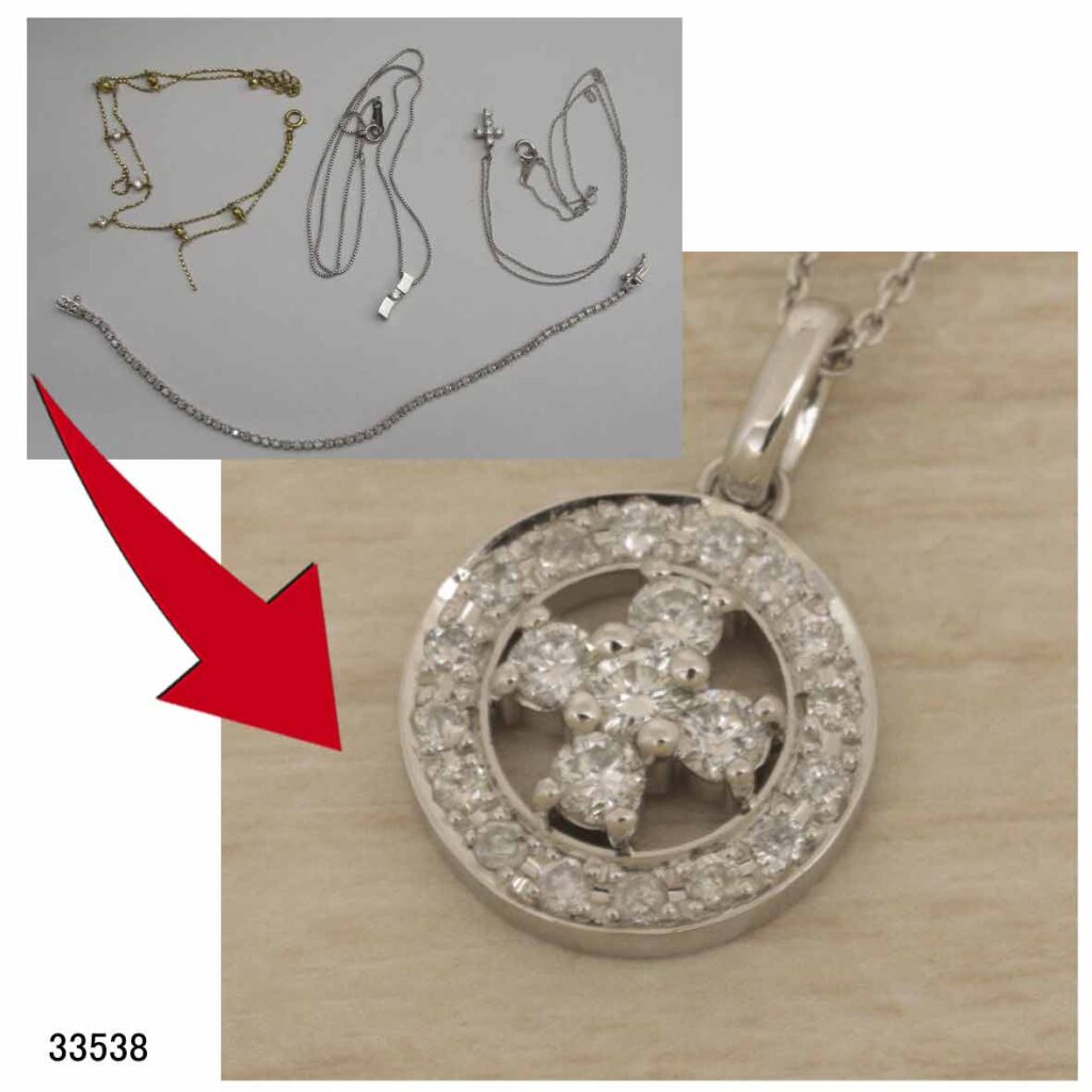 33538Ptダイヤペンダントオーダーリフォーム