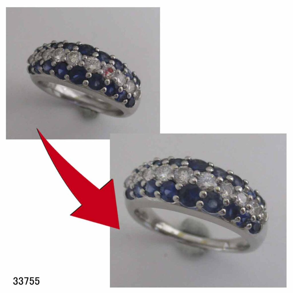 33755Ptサファイアリングサイズ直し