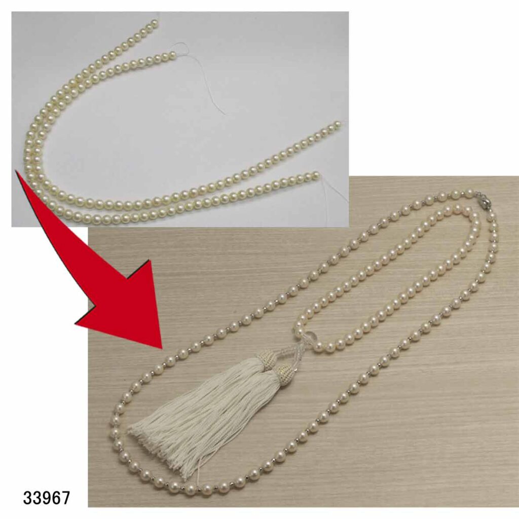 33967パールネックレスリフォーム