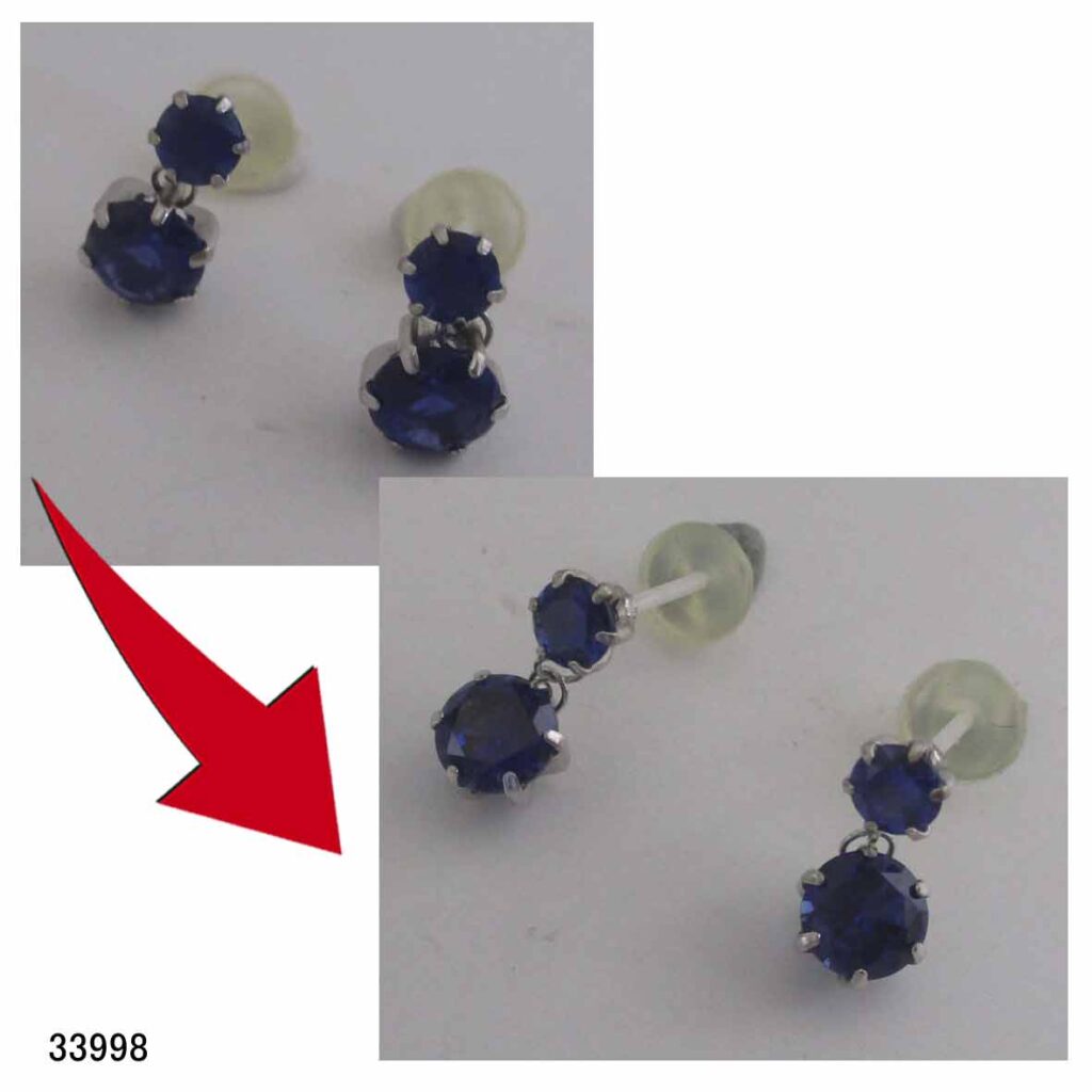 33998WGサファイアピアスリフォーム