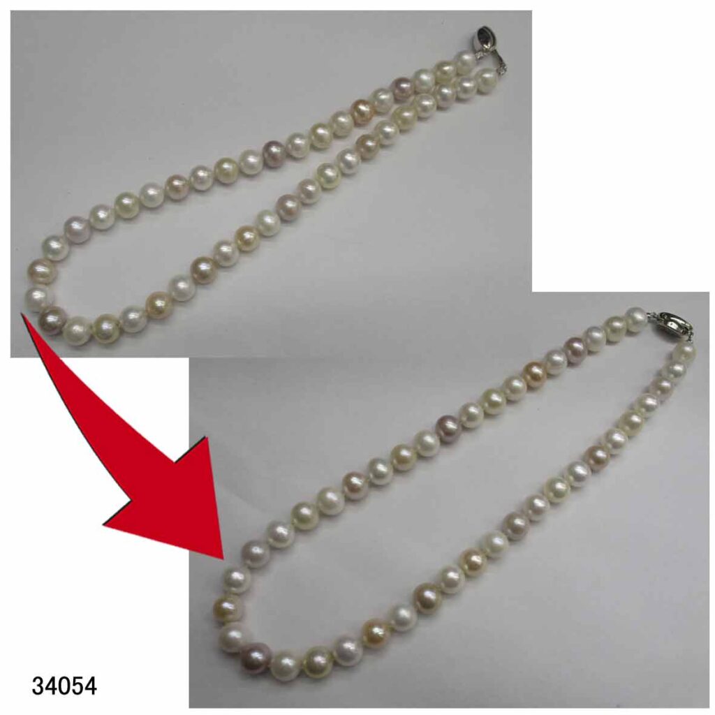 34054淡水真珠ネックレスクリーニング