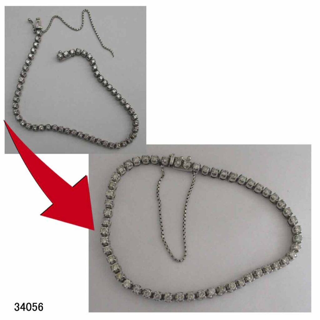 34056Ptダイヤテニスネックレス修理