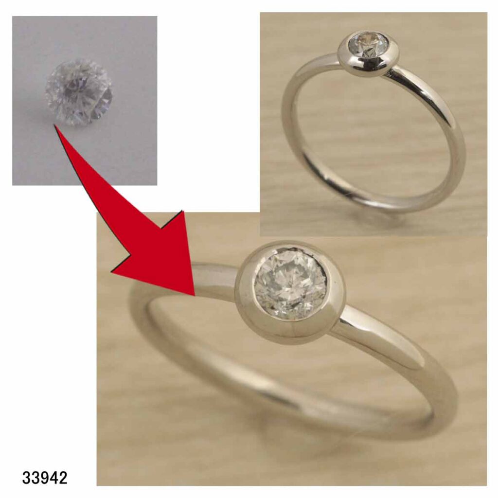 33942Ptダイヤリングリフォーム