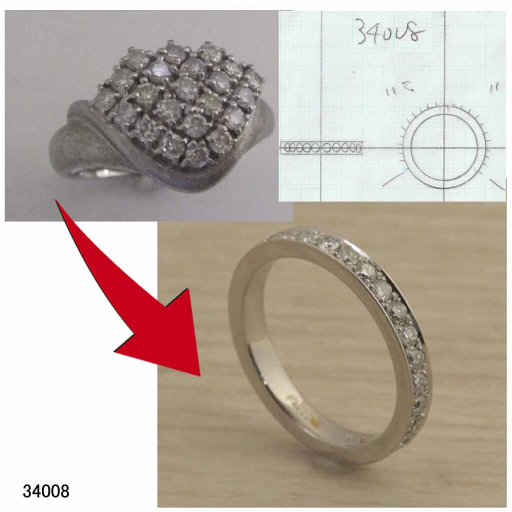34008Ptダイヤリングエタニティリングリフォーム