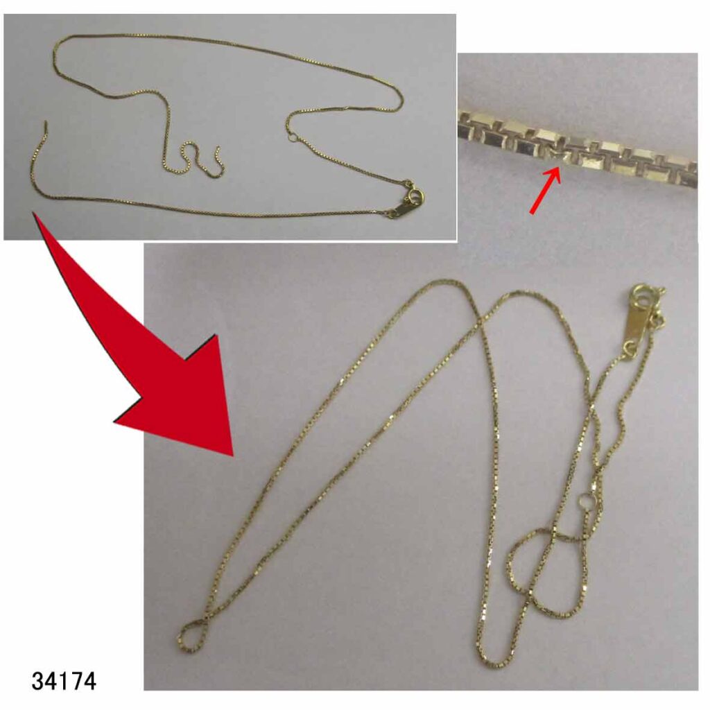 34174K18ベネチアンネックレス切れ直し修理