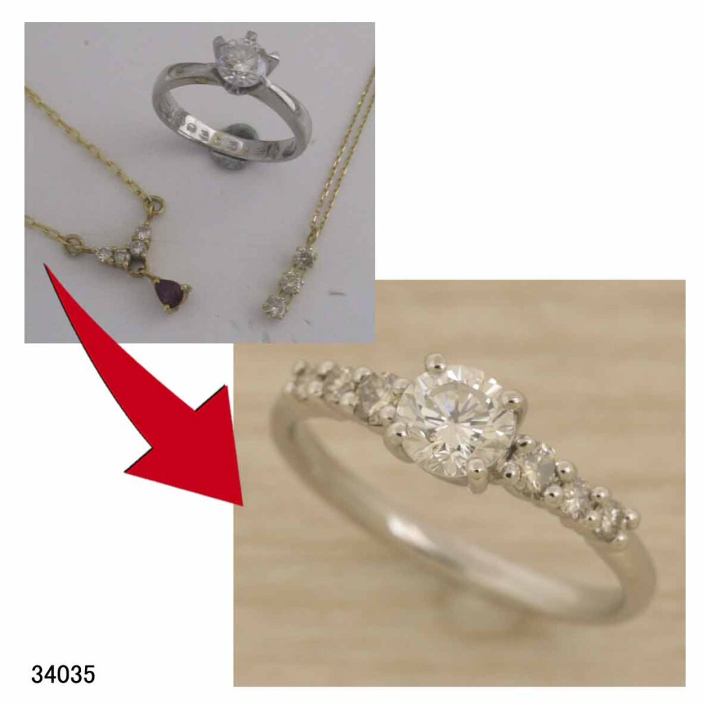 34035Ptダイヤリングリフォーム