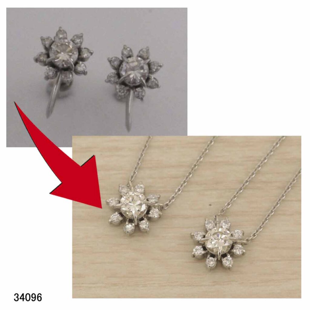 34096Ptダイヤプチネックレスリフォーム