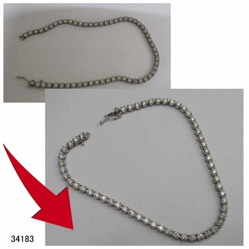 34183Ptダイヤテニスブレスレット修理