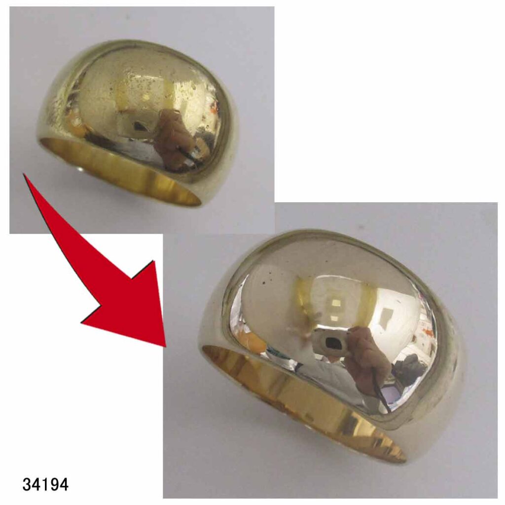 34194K18超幅広リングサイズ直し