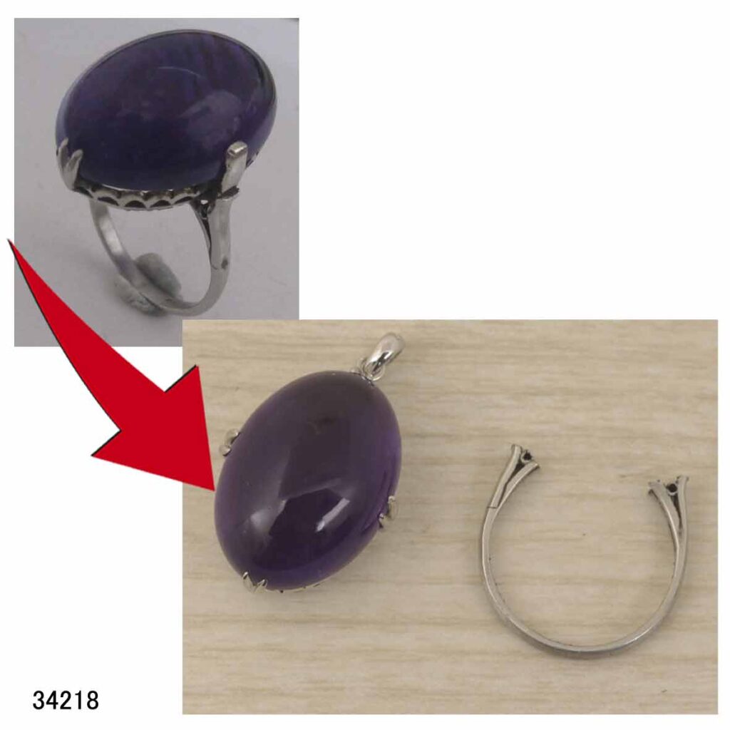 34218PMアメシストリングペンダントリフォーム