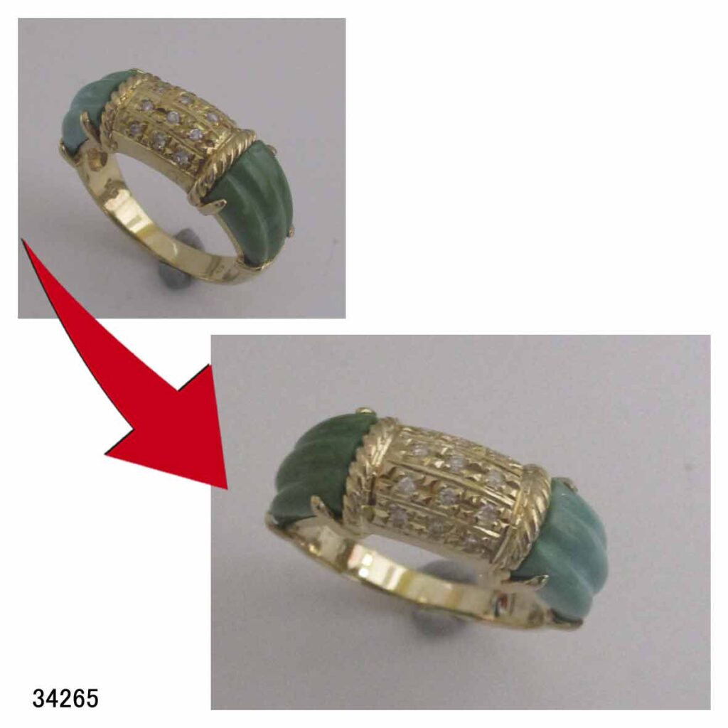 34265K18ターコイズリングサイズ直し
