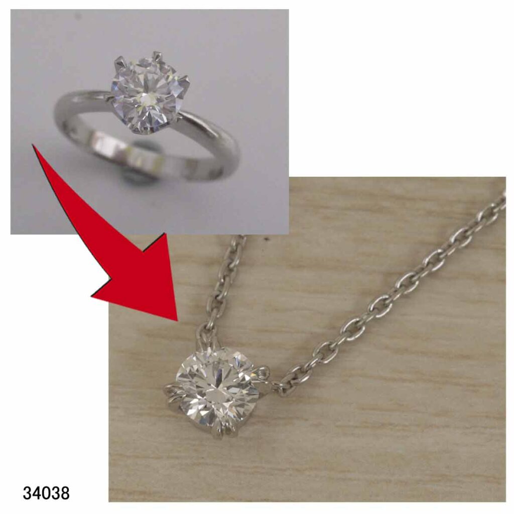 34038Ptダイヤプチネックレスリフォーム