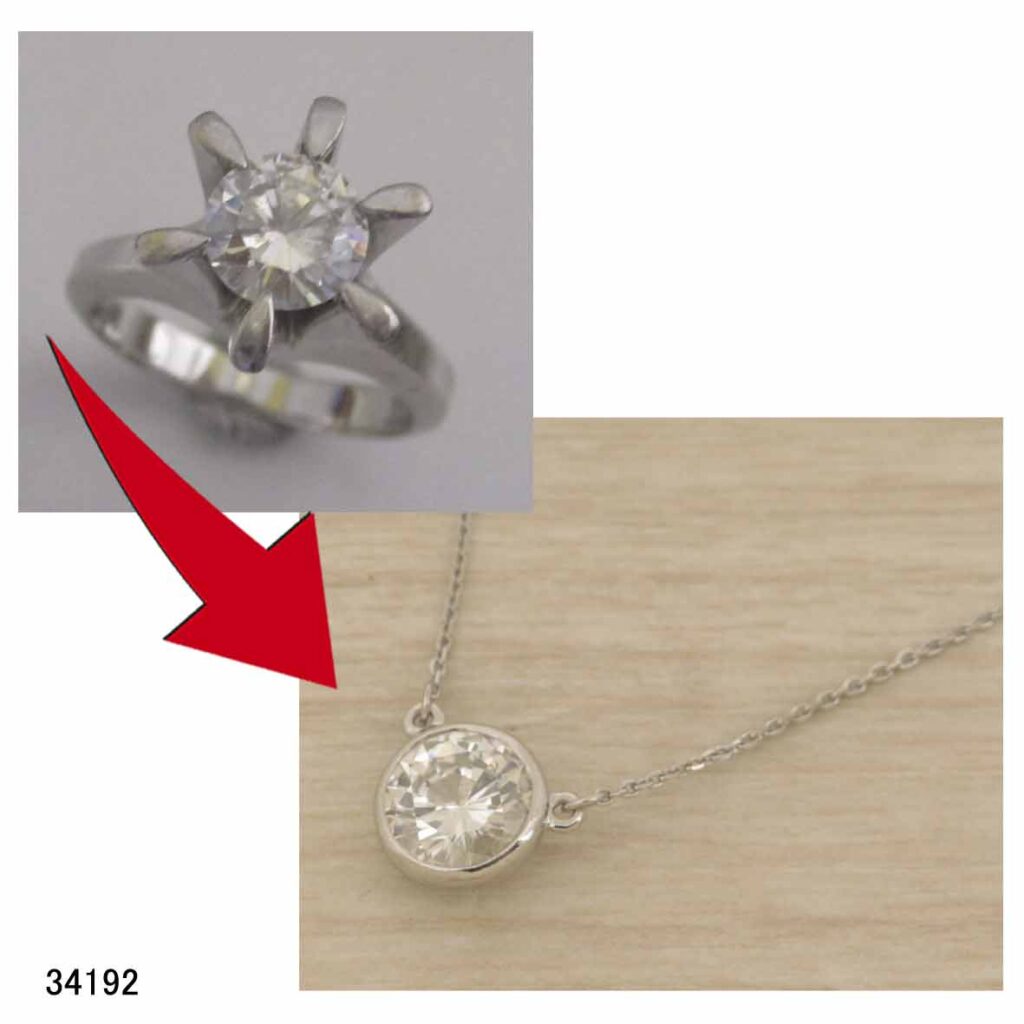 34192Ptダイヤモンドプチネックレスリフォーム