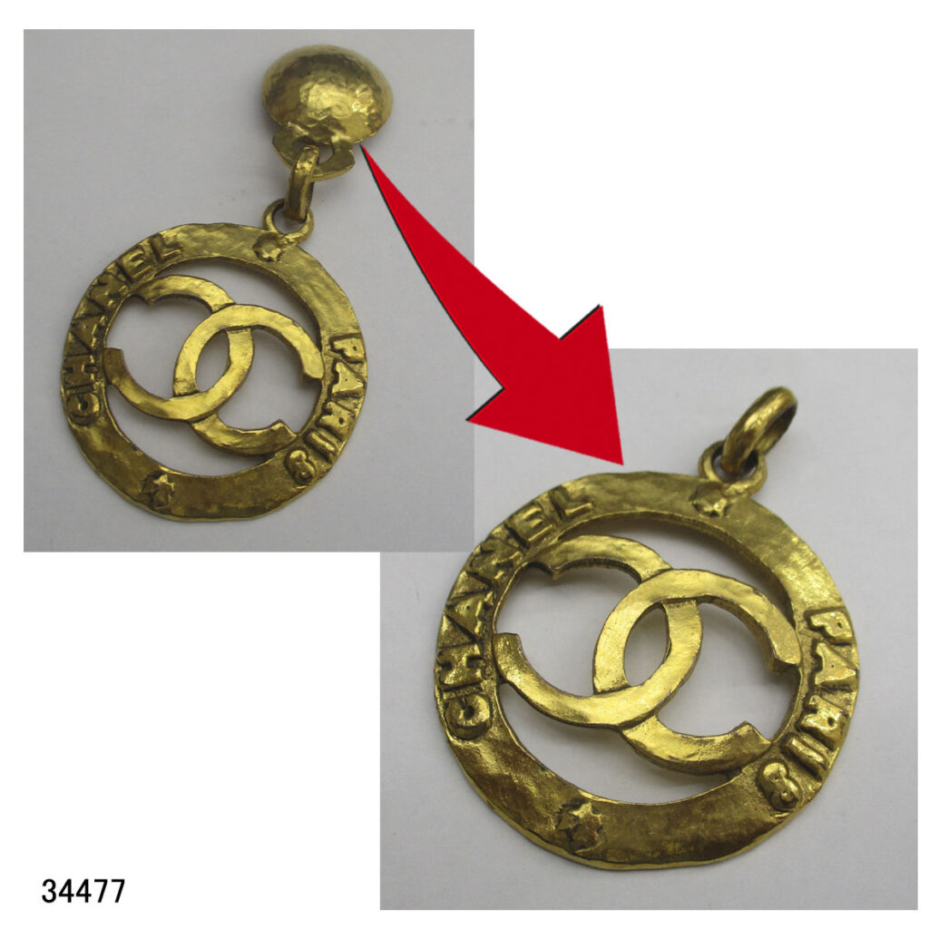 34477シャネルイヤリングペンダントリフォーム