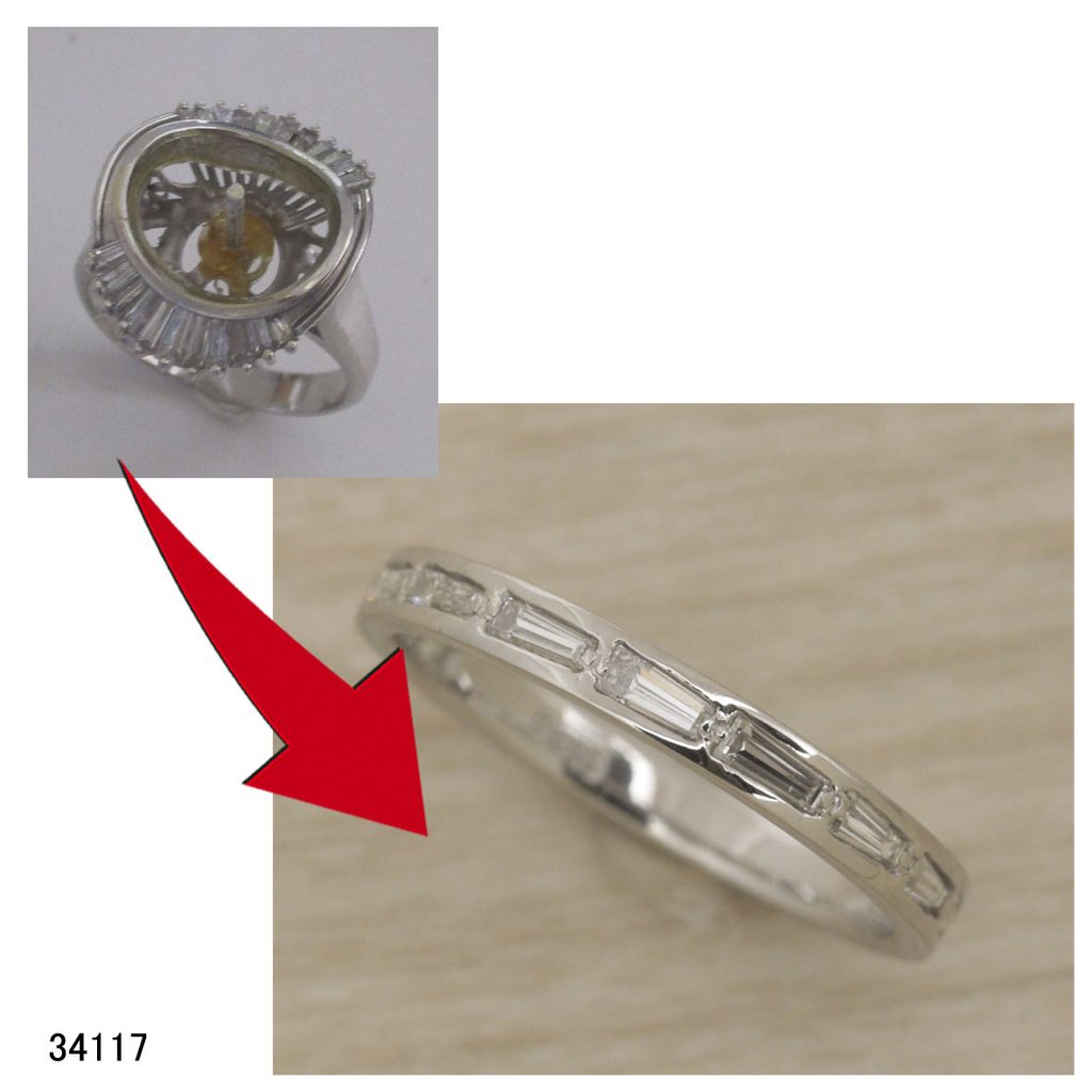 34117Ptダイヤリングリフォーム